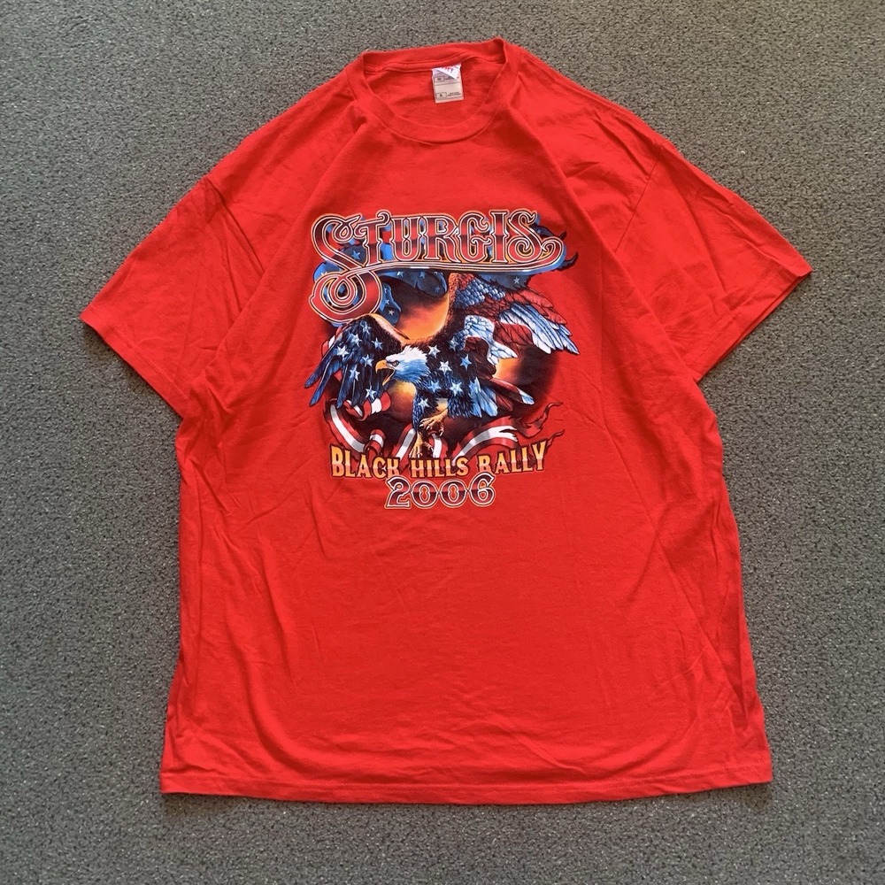 2006 Sturgis Black Hills Rally Eagle Graphic T-Shirt XL